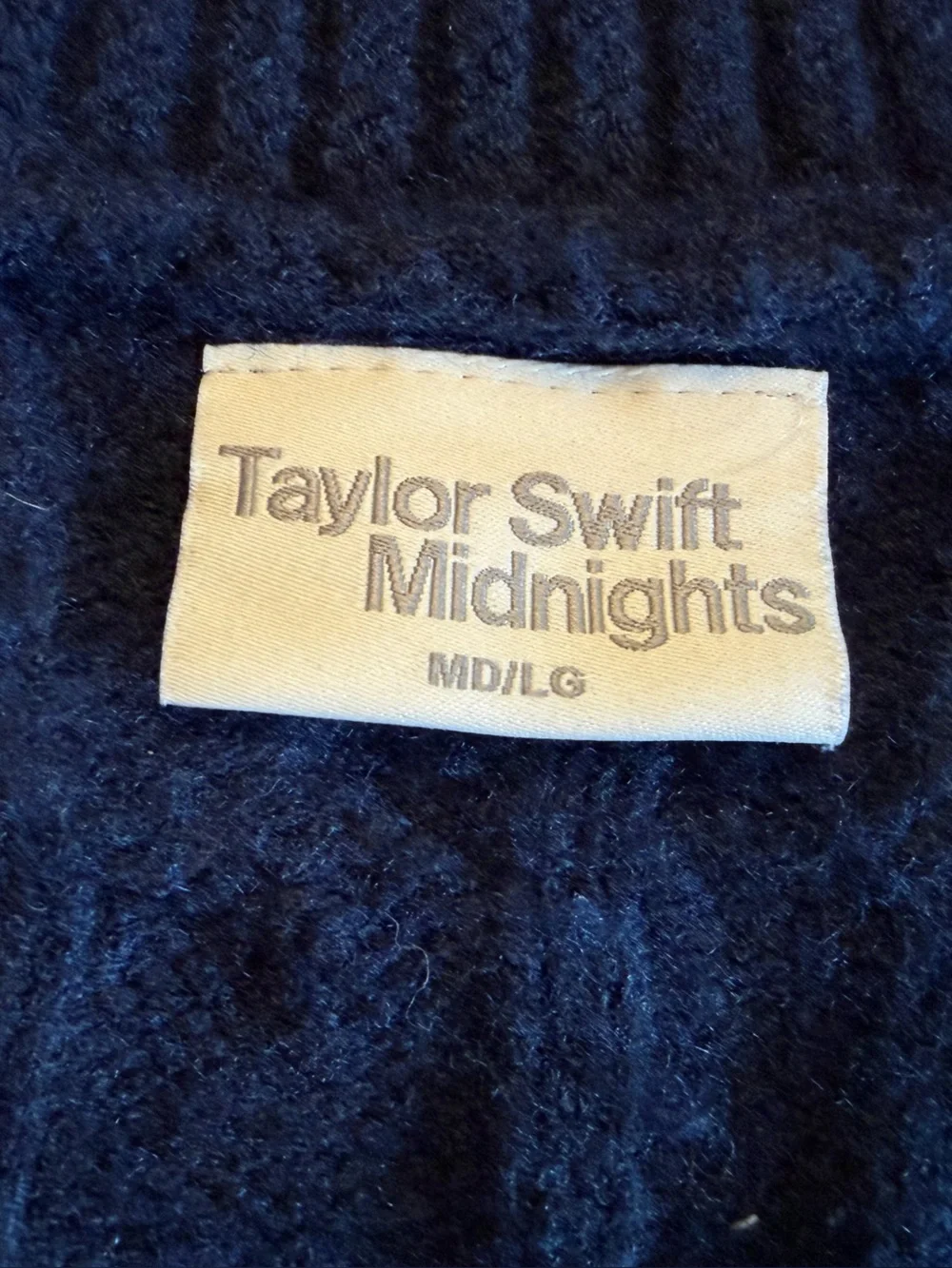 Taylor Swift Midnights Navy Cable-Knit Star Patch Cardigan